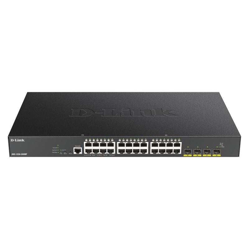 D-link dgs-1250-28xmp switch di rete gestito l3 24 x 10/100/1000 (poe) + 4 x 10 gigabit sfp+ poe (370 w)