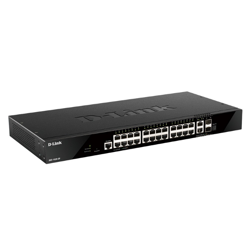 D-link dgs-1520-28/e switch di rete gestito l3 10g ethernet (100/1000/10000) 1u nero D-link dgs-1520-28/e switch di rete gestito l3 10g ethernet (100/1000/10000) 1u nero