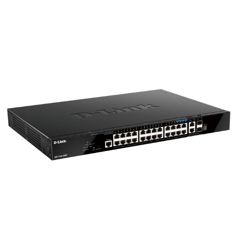 D-link dgs-1520-28mp switch di rete gestito l3 gigabit ethernet (10/100/1000) supporto power over ethernet (poe) 1u nero D-link dgs-1520-28mp switch di rete gestito l3 gigabit ethernet (10/100/1000) supporto power over ethernet (poe) 1u nero