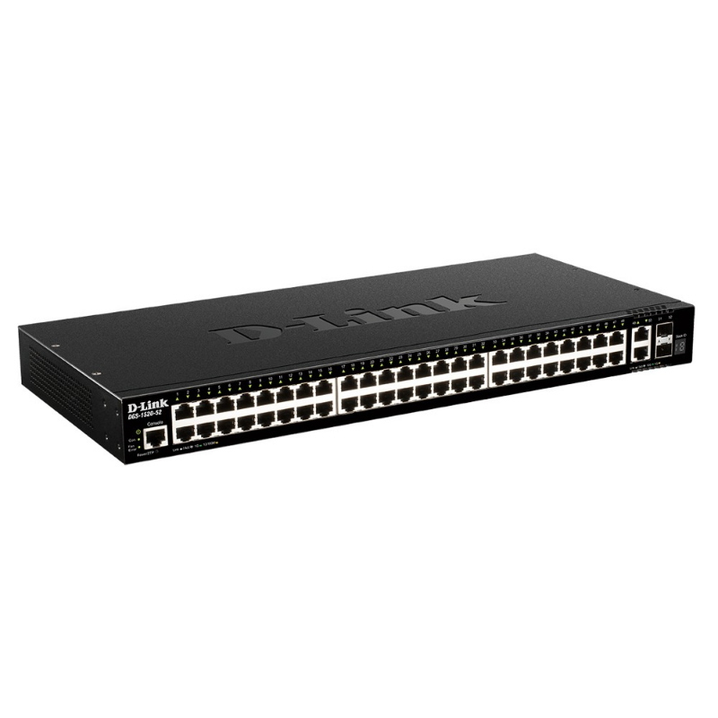D-link dgs-1520-52/e switch di rete gestito l3 10g ethernet (100/1000/10000) 1u nero D-link dgs-1520-52/e switch di rete gestito l3 10g ethernet (100/1000/10000) 1u nero