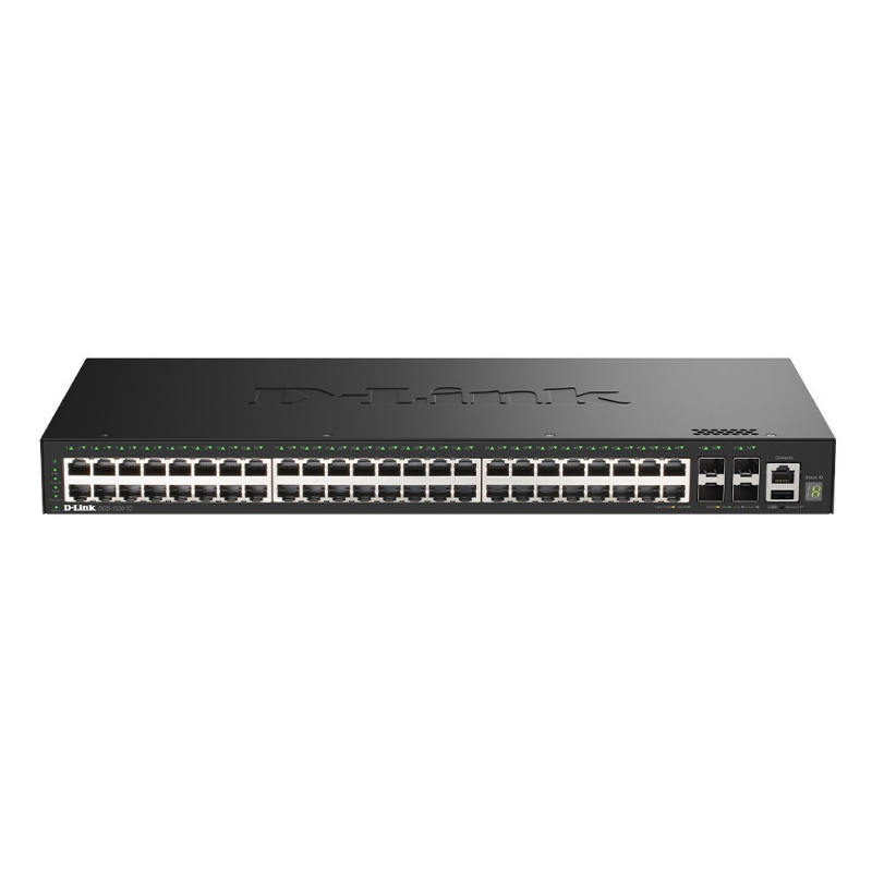 D-link dgs-1530-52/e switch di rete gestito l2 gigabit ethernet (10/100/1000) nero D-link dgs-1530-52/e switch di rete gestito l2 gigabit ethernet (10/100/1000) nero