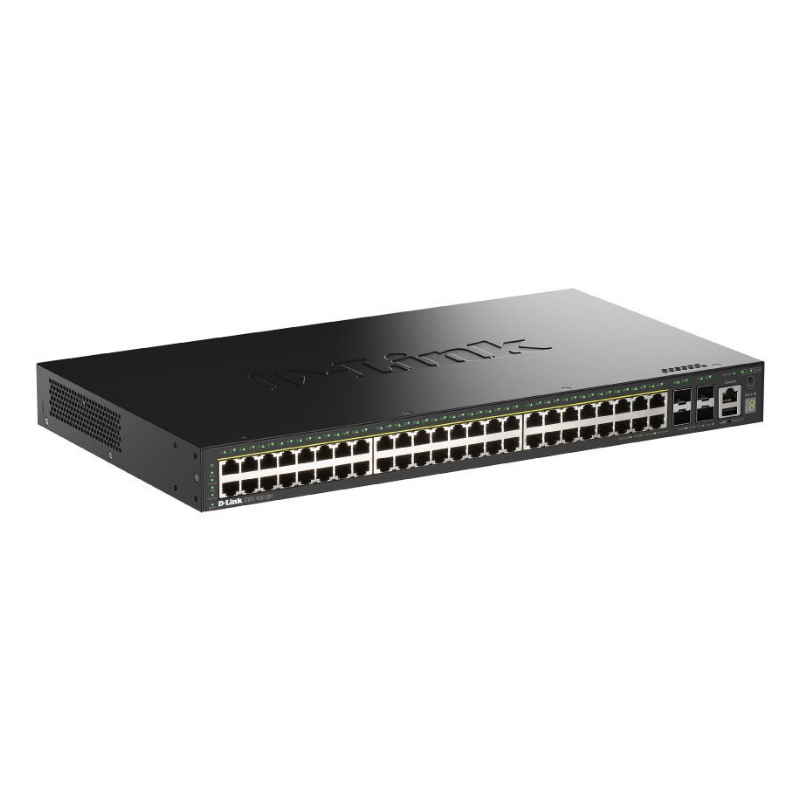 D-link dgs-1530-52p/e switch di rete gestito l2 gigabit ethernet (10/100/1000) supporto power over ethernet (poe) nero