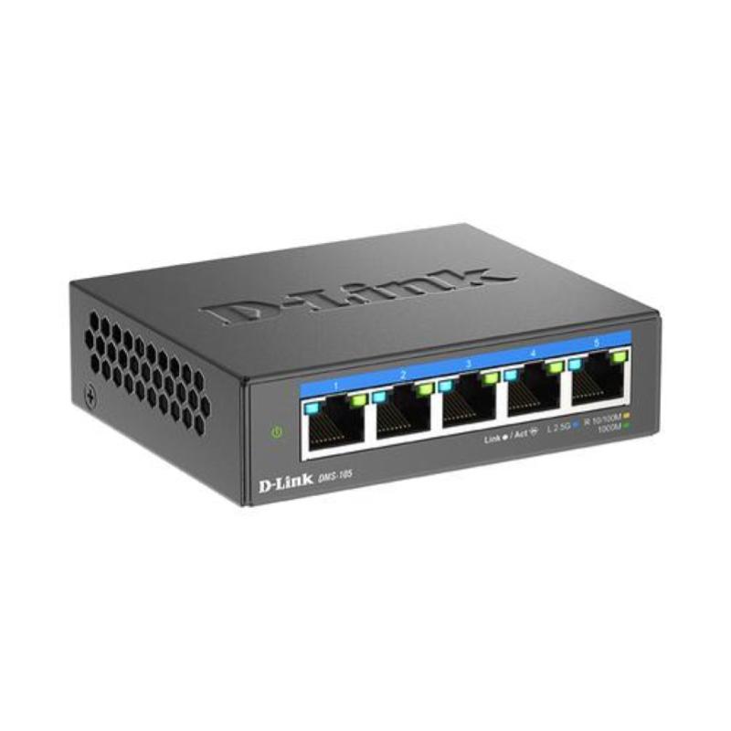 D-link dms-105 switch 5 porte non gestito 5 x 10/100/1000/2.5g desktop D-link dms-105 switch 5 porte non gestito 5 x 10/100/1000/2.5g desktop
