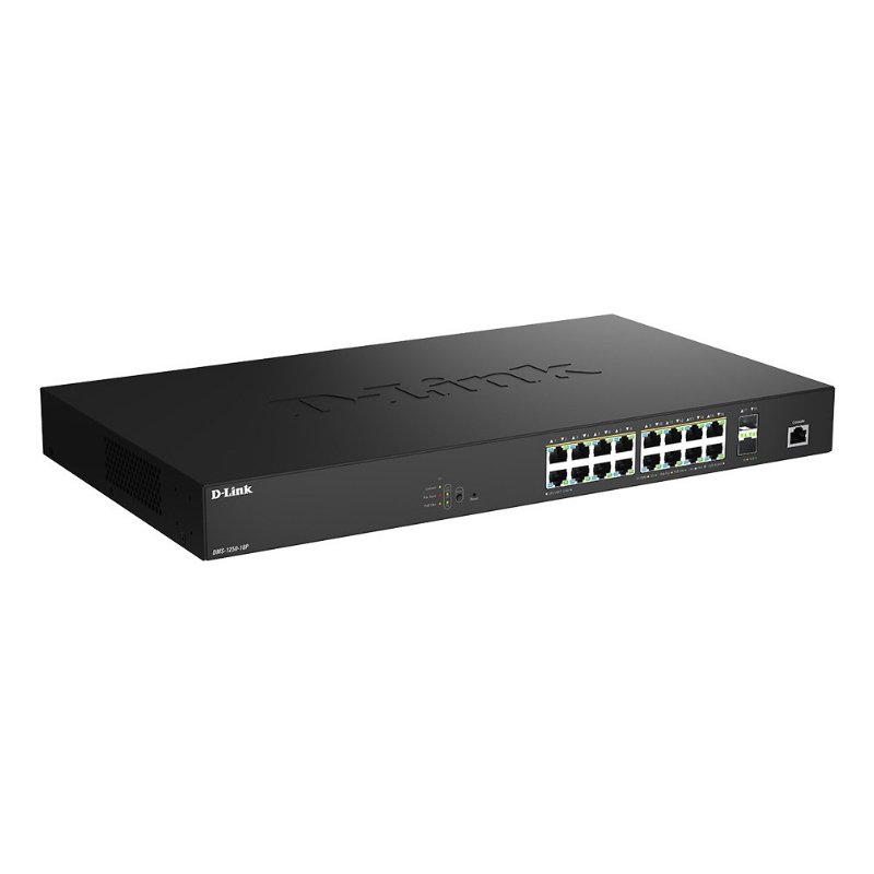 D-link dms-1250-18p/e switch di rete gestito l2 2.5g ethernet (100/1000/2500) supporto power over ethernet (poe) nero