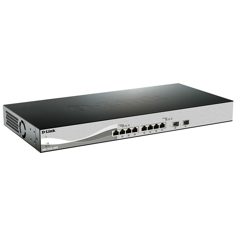 D-link dxs-1210-10ts gestito l2/l3 10g ethernet (100/1000/10000) 1u nero, argento