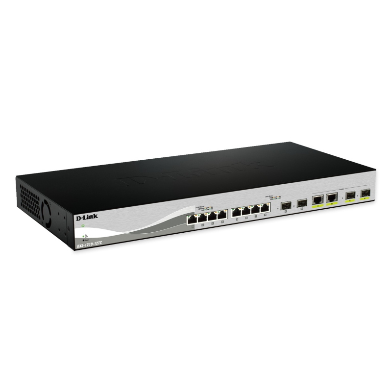 D-link dxs-1210-12sc/e switch di rete gestito l2 10g ethernet (100/1000/10000) 1u nero, argento