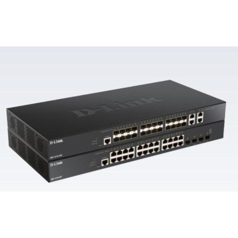 D-link dxs-1210-28s switch gestito l3 24 x 10gbase-x + 4 x 10gb ethernet montabile a rack