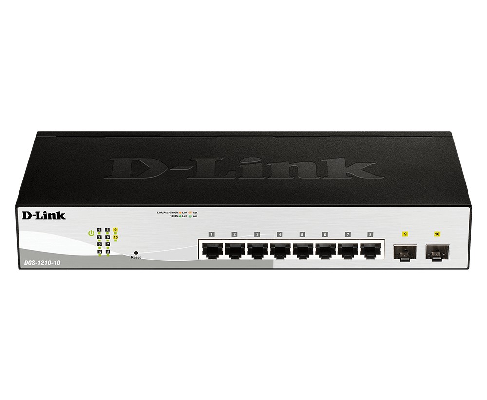 D-Link Switch 8 Porte Gigabit + 2 Porte Sfp Smart+