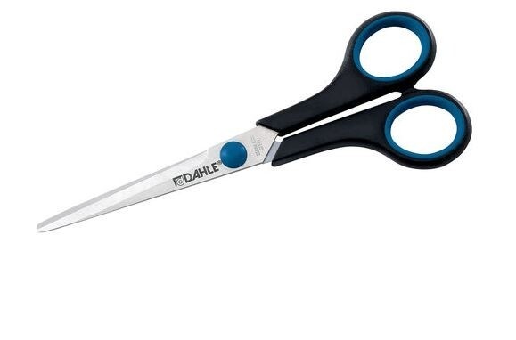 Dahle 54407 Forbici da ufficio in acciaio temprato con impugnatura comoda 18 cm lame affilate manici rivestiti in gomma Dahle 54407 Forbici da ufficio in acciaio temprato con impugnatura comoda 18 cm lame affilate manici rivestiti in gomma