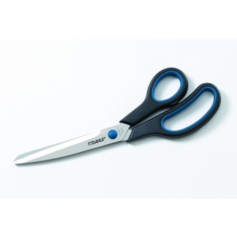Dahle 54410 Forbici da ufficio in acciaio temprato con impugnatura comoda 25 cm lame affilate manici rivestiti in gomma