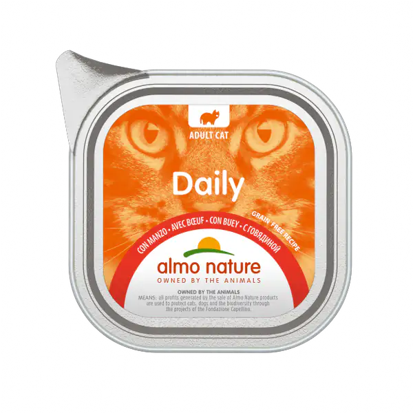 Daily menu cats con manzo 100 g