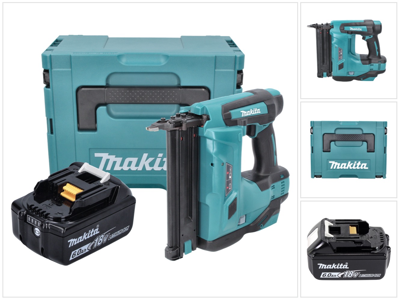 Dbn 500 G1j 18 V Chiodatrice A Batteria - 15-50 Mm + 1x Batteria 6,0 Ah + Makpac - Senza Caricabatterie - Makita