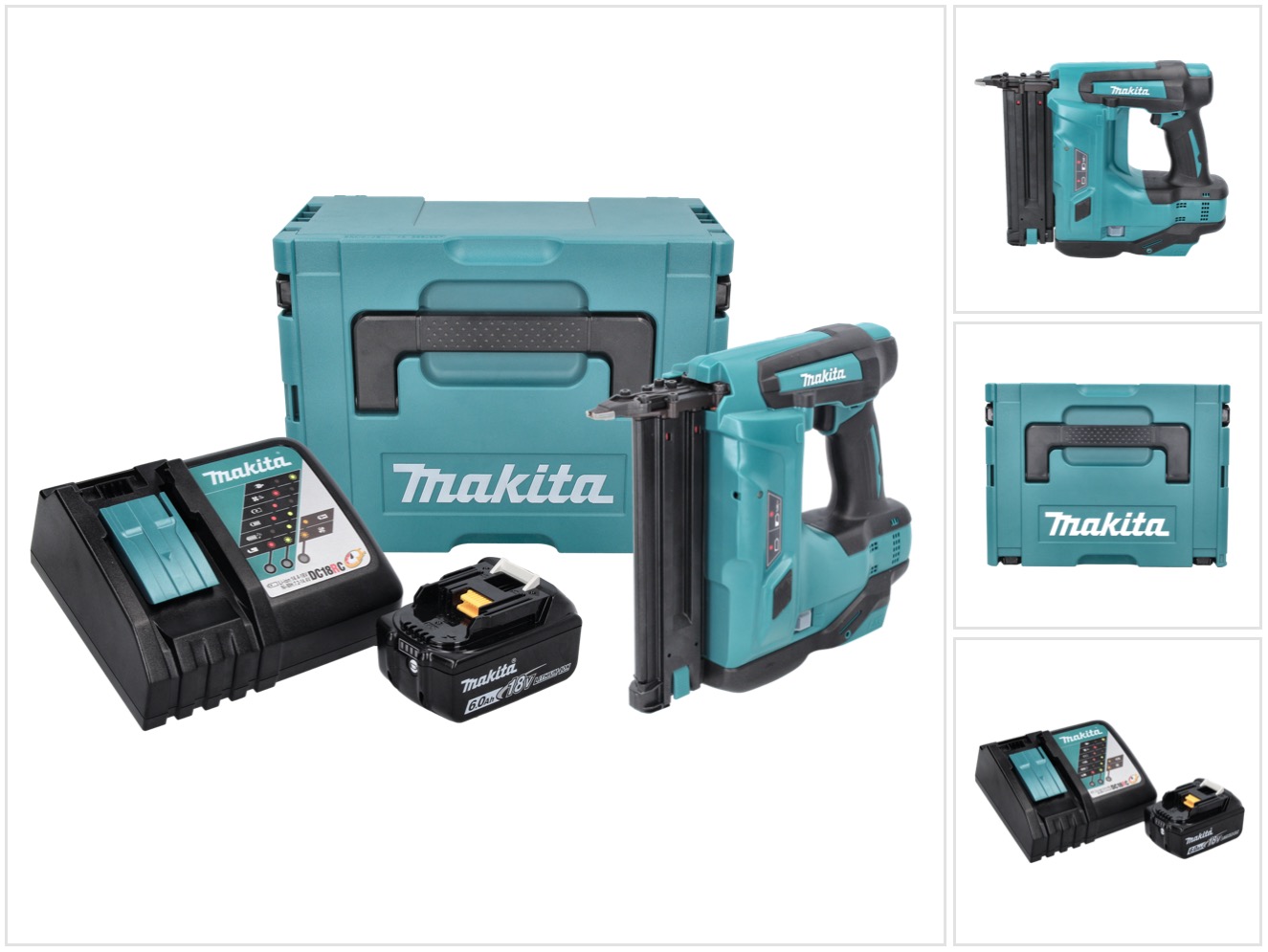 Dbn 500 Rg1j 18 V Chiodatrice A Batteria - 15-50 Mm + 1x Batteria 6,0 Ah + Caricabatterie + Makpac - Makita