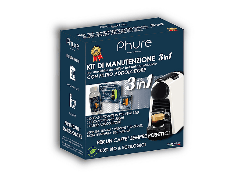 DECALCIFICANTE PHURE KIT 3 IN 1 MACCH. CAFFE'