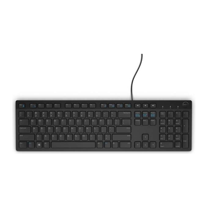 Dell 580-ADHM KB216 Tastiera Multimediale Cablata QWERTY Layout Italiano Tasti Multimediali colore Nero