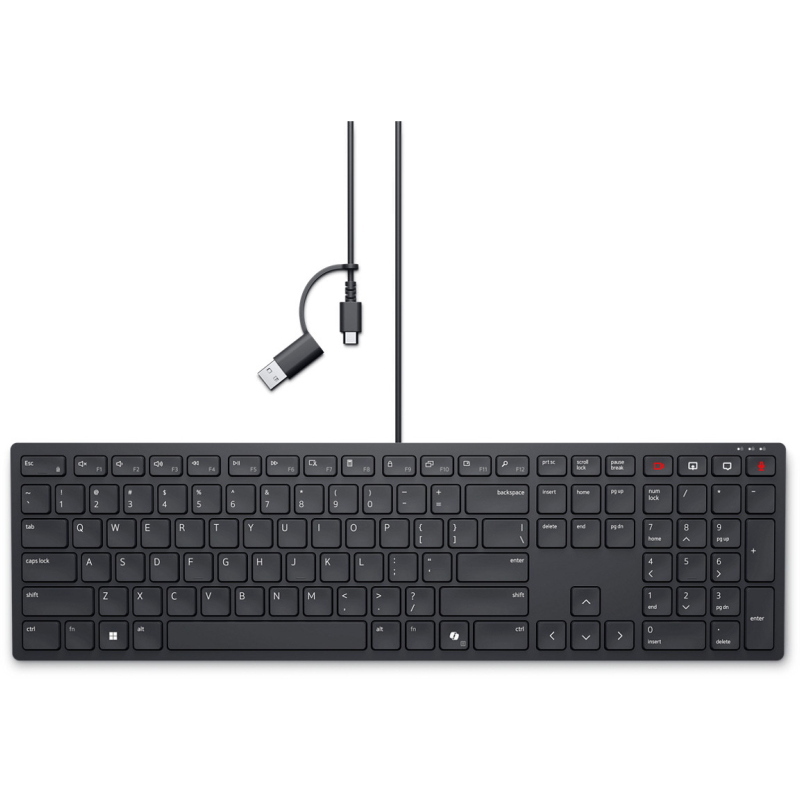 Dell kb525c tastiera ufficio usb qwertz tedesco nero