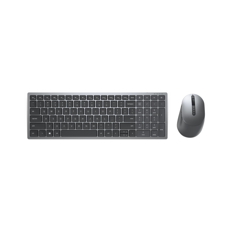 Dell km7120w tastiera mouse incluso rf senza fili + bluetooth qwertz tedesco grigio, titanio