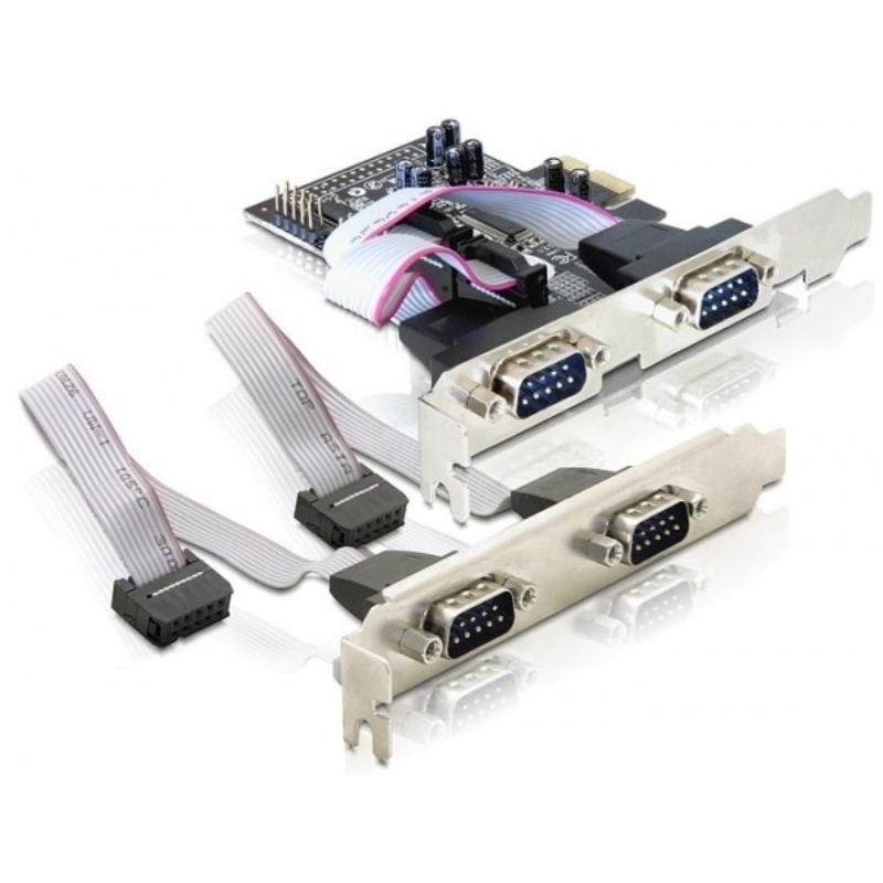 Delock 4 x serial pci express card scheda di interfaccia e adattatore