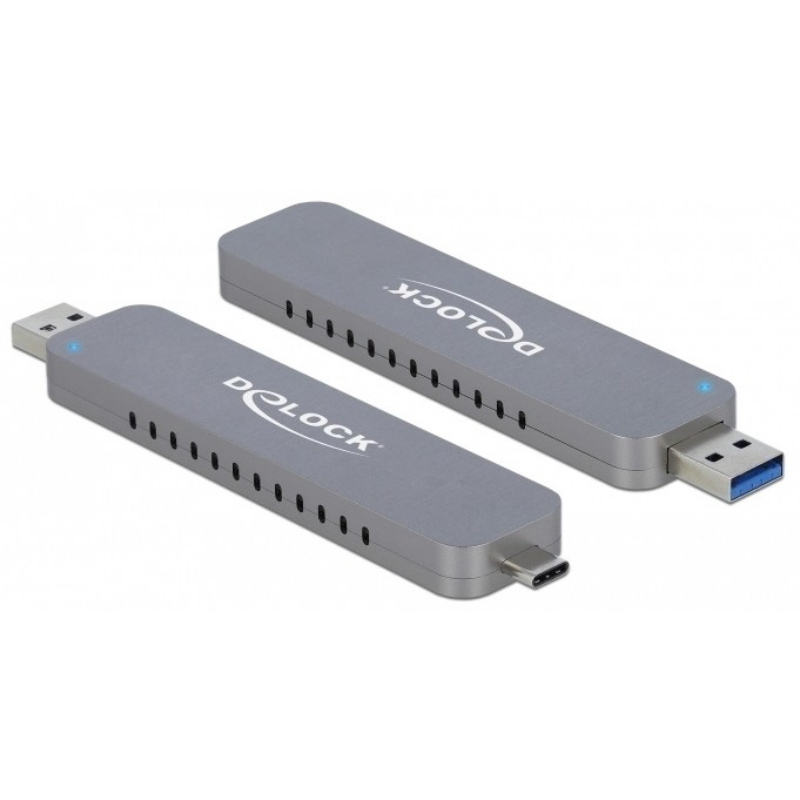 Delock 42616 contenitore di unità di archiviazione box esterno ssd argento m.2