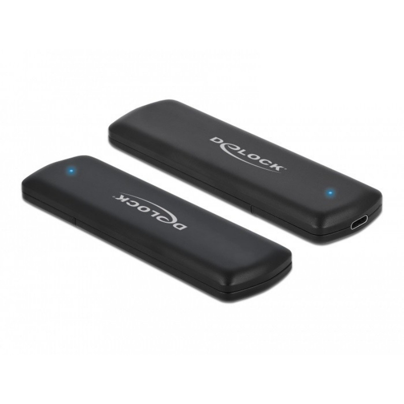 Delock 42633 contenitore di unità di archiviazione box esterno ssd nero m.2