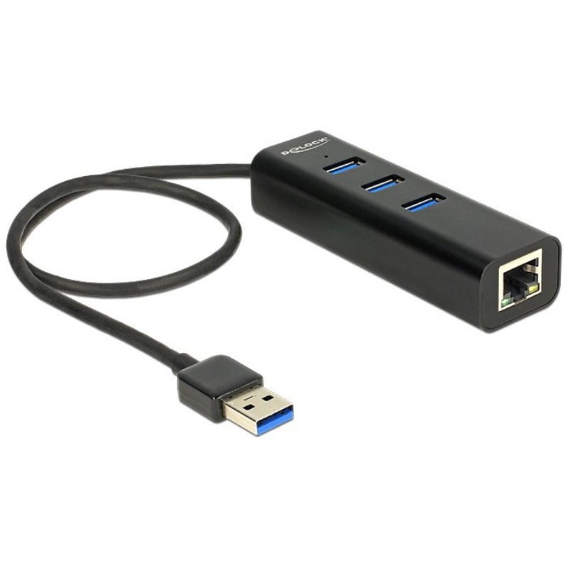 Delock 62653 replicatore di porte e docking station per laptop cablato usb 3.2 gen 1 (3.1 gen 1) type-a nero