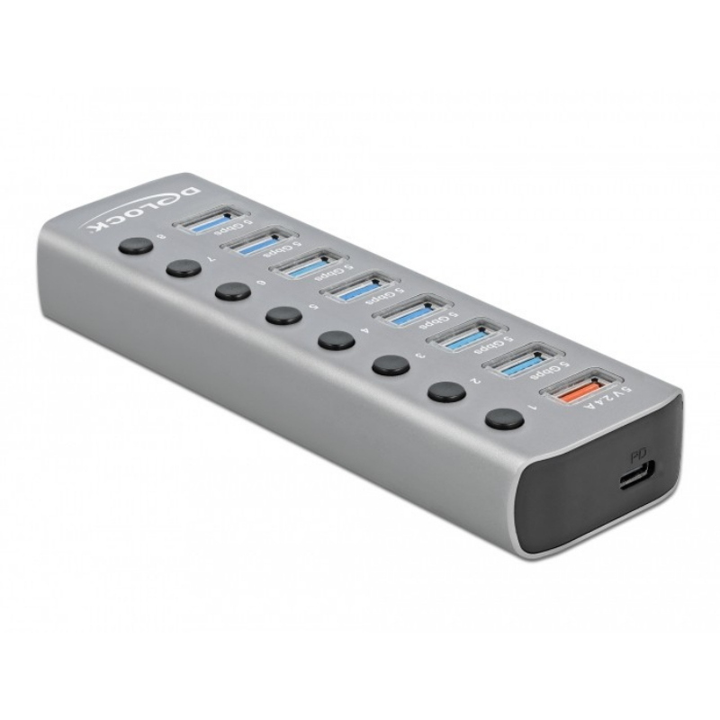 Delock 63264 hub di interfaccia usb 3.2 gen 1 (3.1 gen 1) type-b grigio