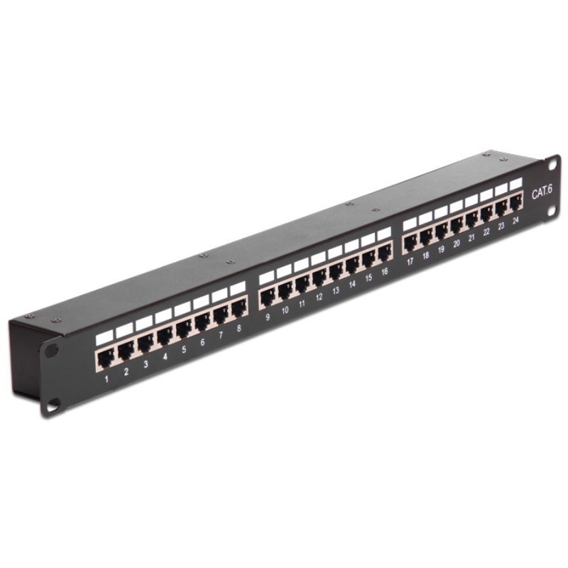 Delock patch-panel mit kopplern - cat 6 - stp - rj-45 x 24 -