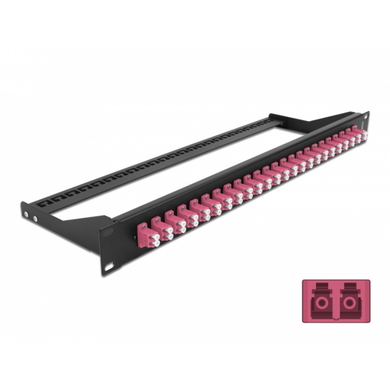 Delock patch panel - rack montierbar - lc duplex mm x 24 - s