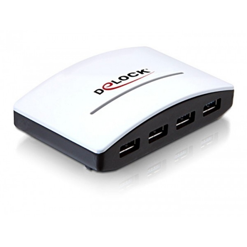 Delock usb 3.0 external hub 4 port 5000 mbit/s nero, bianco Delock usb 3.0 external hub 4 port 5000 mbit/s nero, bianco