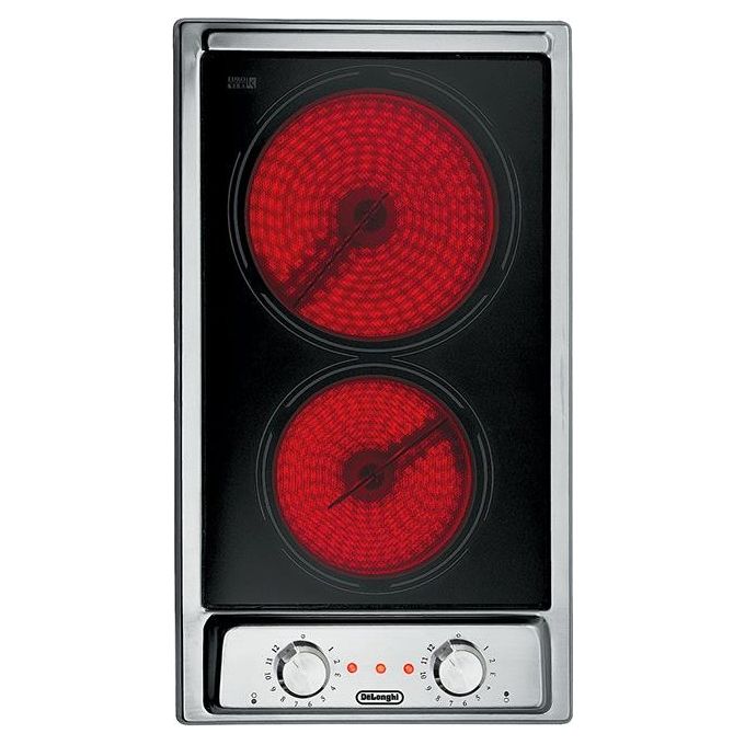 De'Longhi AVI23-2 Domino Piano cottura Vetroceramica 29 cm 2 zone radianti 2900 W colore Acciaio Inossidabile