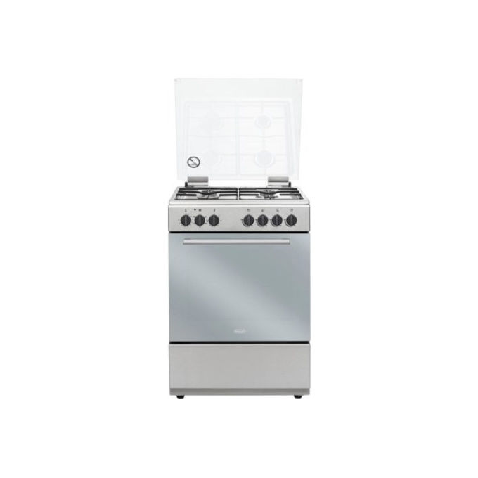 De'Longhi DL554EX2 Cucina Libera Installazione Gas 4 Fuochi Forno Elettrico 52 L Grill Classe A (84x50x55 cm) colore Acciaio Inox