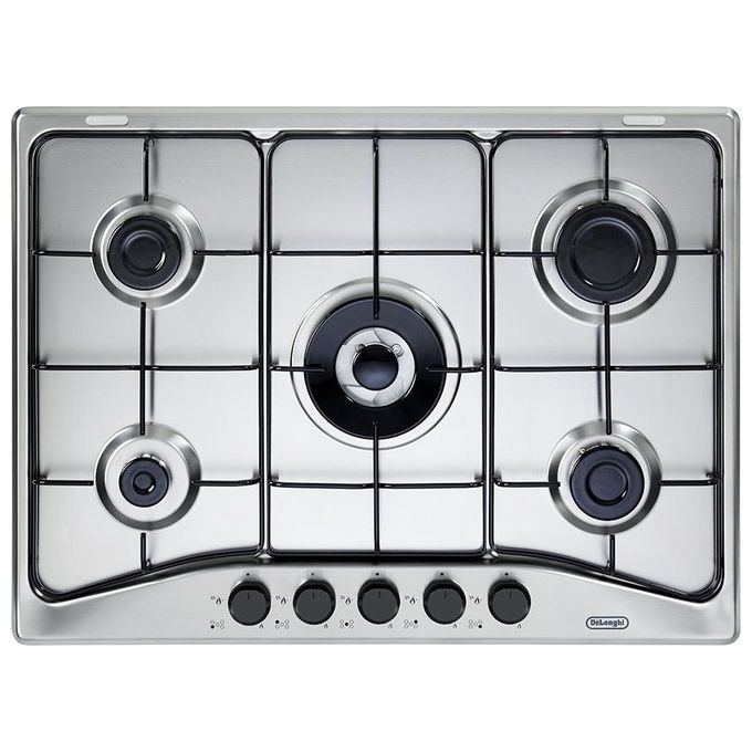 De'Longhi FFA57ASV Family Piano cottura a Gas 68 cm 5 Fuochi Bruciatore Wok 3500 W Accensione Elettronica colore Acciaio Inox De'Longhi FFA57ASV Family Piano cottura a Gas 68 cm 5 Fuochi Bruciatore Wok 3500 W Accensione Elettronica colore Acciaio Inox