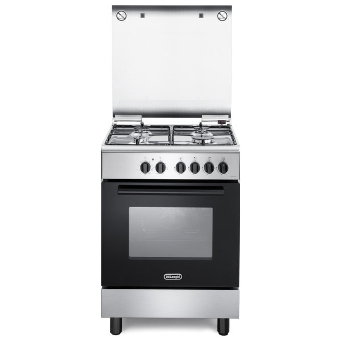 De'Longhi FMX 64 LSG Cucina a Gas 4 Fuochi Forno Elettrico 69 L Classe A (60x60 cm) colore Nero Acciaio Inox De'Longhi FMX 64 LSG Cucina a Gas 4 Fuochi Forno Elettrico 69 L Classe A (60x60 cm) colore Nero Acciaio Inox
