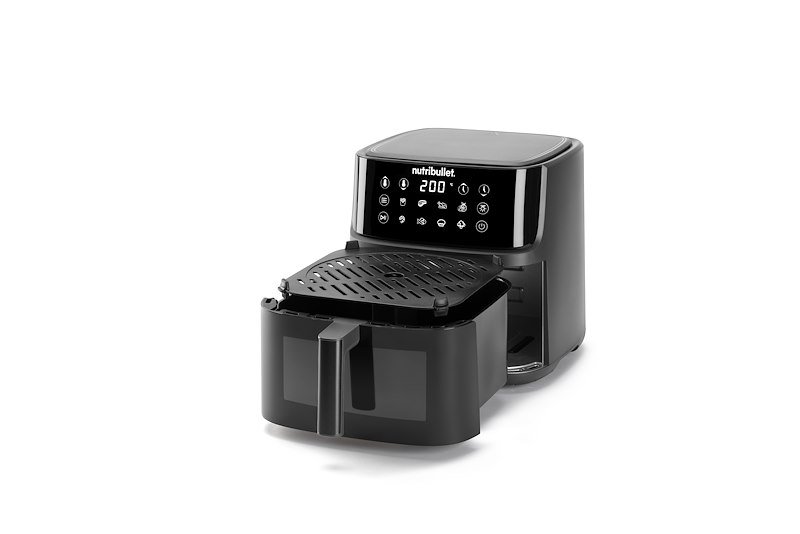 De'Longhi Friggitrice ad Aria Nutribullet CrispLite Vision Nba0811 Grigio Scuro