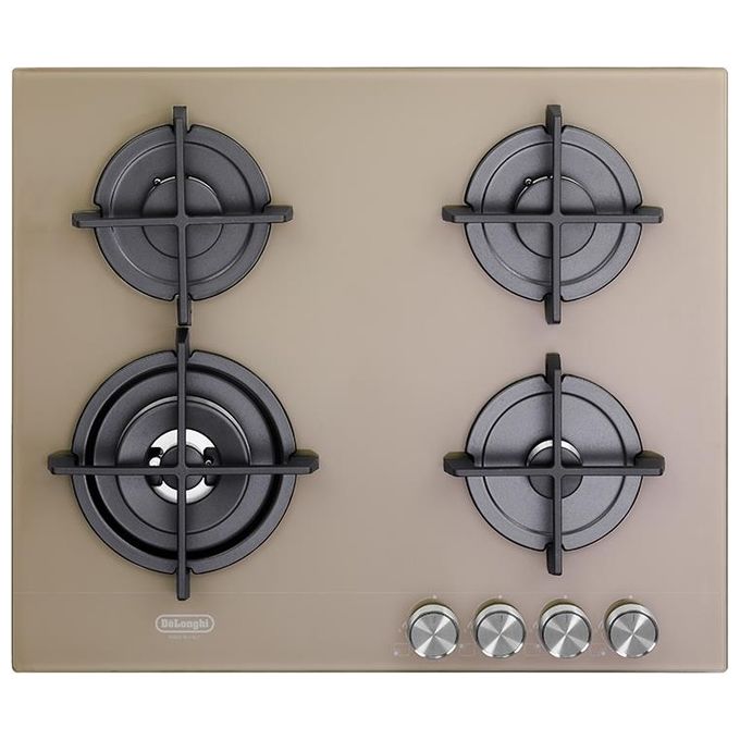 De'Longhi NSL460T Life Piano cottura a gas 60 cm 4 fuochi doppia corona vetro temperato griglie ghisa colore Tortora De'Longhi NSL460T Life Piano cottura a gas 60 cm 4 fuochi doppia corona vetro temperato griglie ghisa colore Tortora