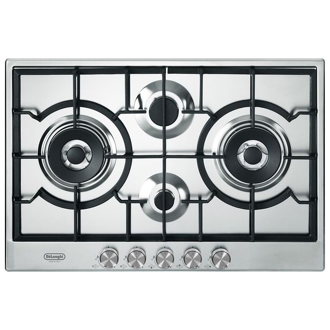 De'Longhi NSL475X LIFE Piano cottura Gas 75 cm 4 fuochi Doppia Corona Dual Griglie Ghisa colore Inox De'Longhi NSL475X LIFE Piano cottura Gas 75 cm 4 fuochi Doppia Corona Dual Griglie Ghisa colore Inox