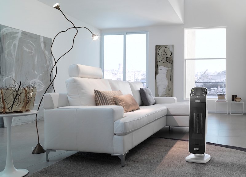 De'Longhi Termoventilatore Hfx65v20 Bianco e Nero