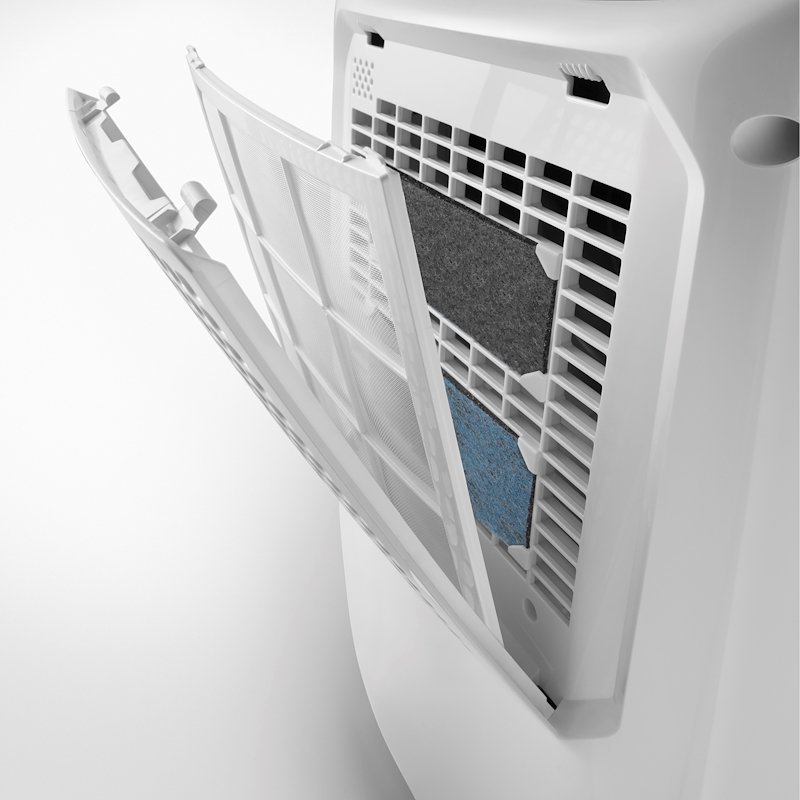 DEUMIDIFICATORE DE'LONGHI TASCIUGO ARIADRY MULTI DEXD216RF, 16 l/24 h, Serbatoio 2.1 l, Ideale per ambienti fino a 75 m³, Timer 12 Funzione asciuga biancheria