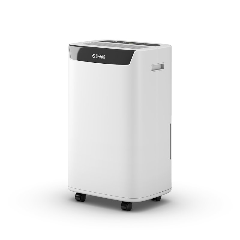 DEUMIDIFICATORE OLIMPIA SPLENDID AQUARIA S1 12 P, l/24 h, Serbatoio 2 l, Ideale per ambienti fino a 55 m³, Timer 24 h