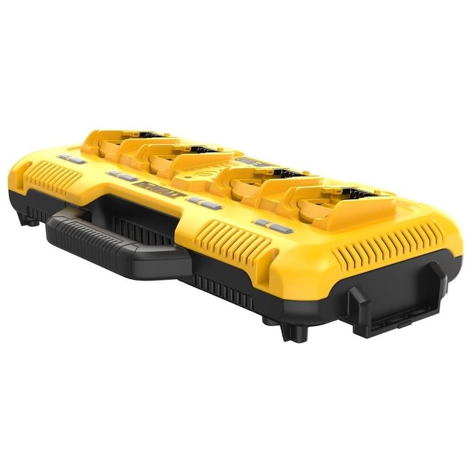 DeWALT DCB104-QW Caricatore per batteria 4 ingressi 8A compatibile XR e FLEXVOLT colore Giallo