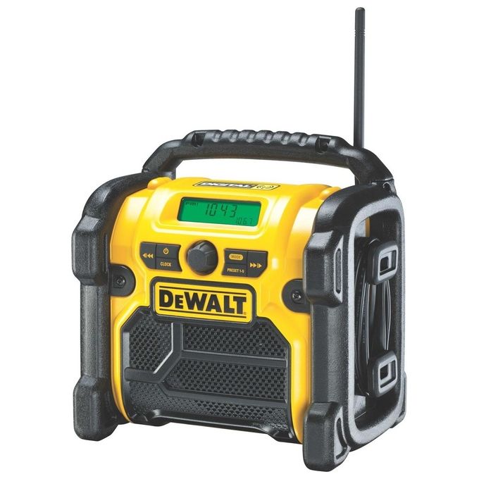 Dewalt DCR020-QW XR Radio da lavoro portatile DAB+ FM USB AUX ingresso 10.8-18V colore Giallo Nero