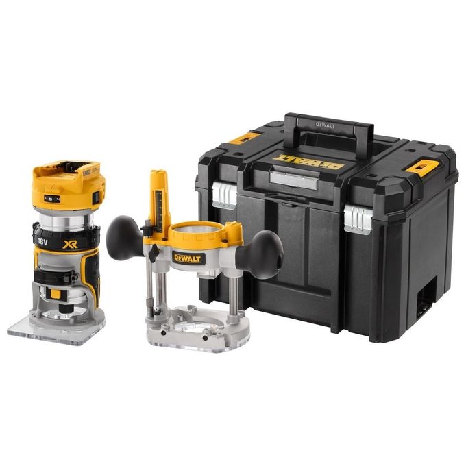DeWALT DCW604NT-XJ Fresatrice Elettrica a Batteria 18V Brushless Base Fissa 930W 16000 25500 rpm colore Nero Giallo DeWALT DCW604NT-XJ Fresatrice Elettrica a Batteria 18V Brushless Base Fissa 930W 16000 25500 rpm colore Nero Giallo