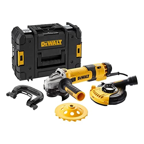 DeWALT DWE4257KT-QS Smerigliatrice angolare elettronica 125mm 1500W cuffia + tazza