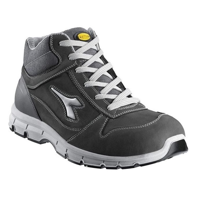 Diadora 175304-75068 Run Mid Scarpa Antinfortunistica Alta S3 SRC ESD Nubuck Puntale Acciaio 200J Taglia 45 colore Grigio Castello