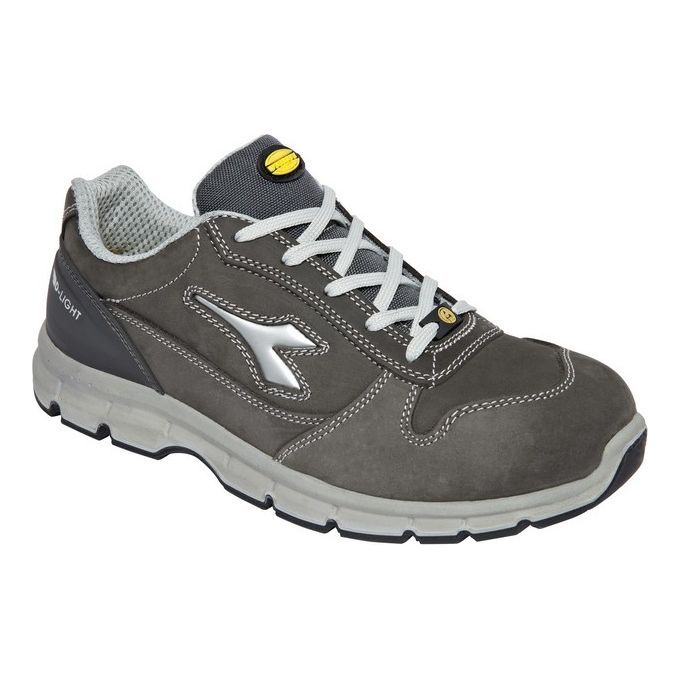 Diadora 701175303 Run Scarpa Antinfortunistica Bassa S3S FO SR ESD Nubuck Pull-Up Puntale 200J Taglia 41 colore Grigio Castello