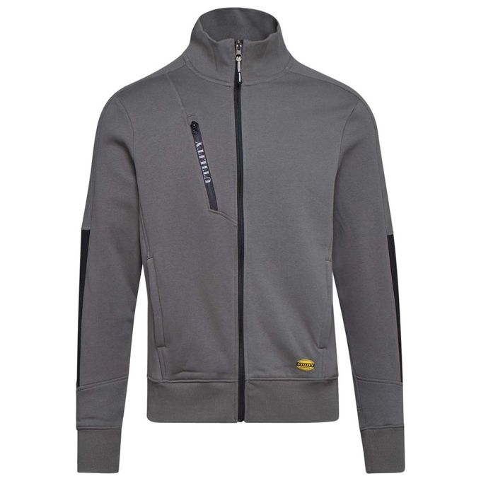 Diadora Utility 702.175943 LITEWORK Felpa da Lavoro Full Zip 80% Cotone 20% Poliestere 280 g-m² Traspirante colore Grigio Acciaio