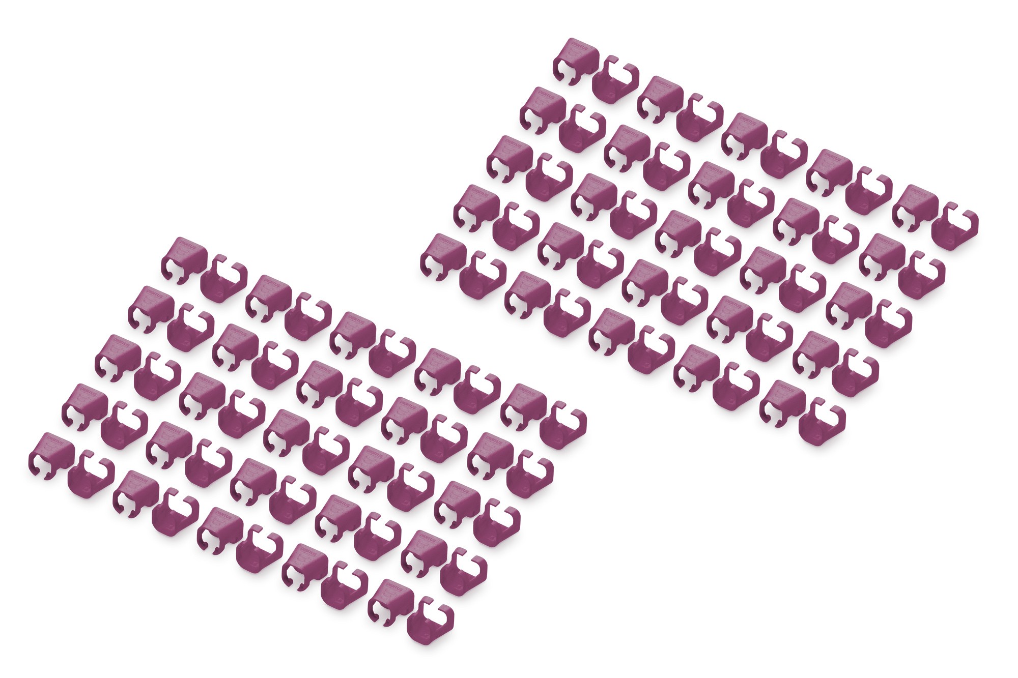Digitus Confezione 100 Pezzi Clip Colorate Per Cavi Di Rete - Magenta