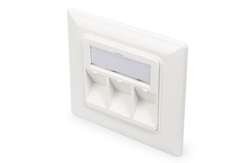Digitus Scatola Di Derivazione Vuota Per Modulo Keystone Telaio 80 X 80 Mm + Piastra Centrale 50 X 50 Mm