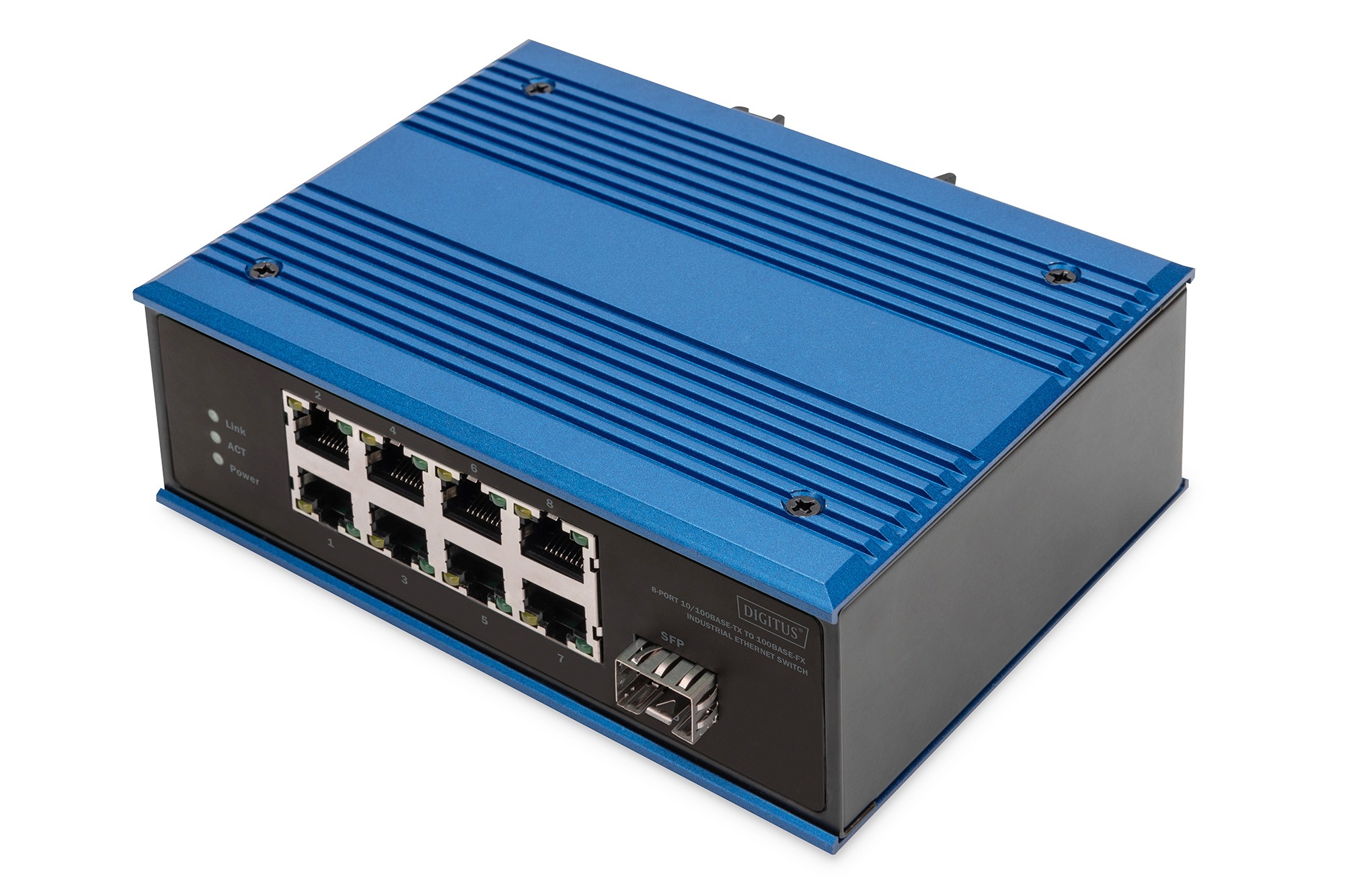 Digitus Switch Di Rete Fast Ethernet A 8 Porte Industriale Non Gestito 1 Uplink Sfp