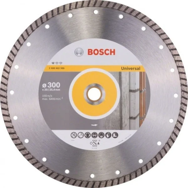 Disco Da Taglio Diamantato Standard Per Universal Turbo, 300 X 20,00/25,40 X 3 X 10